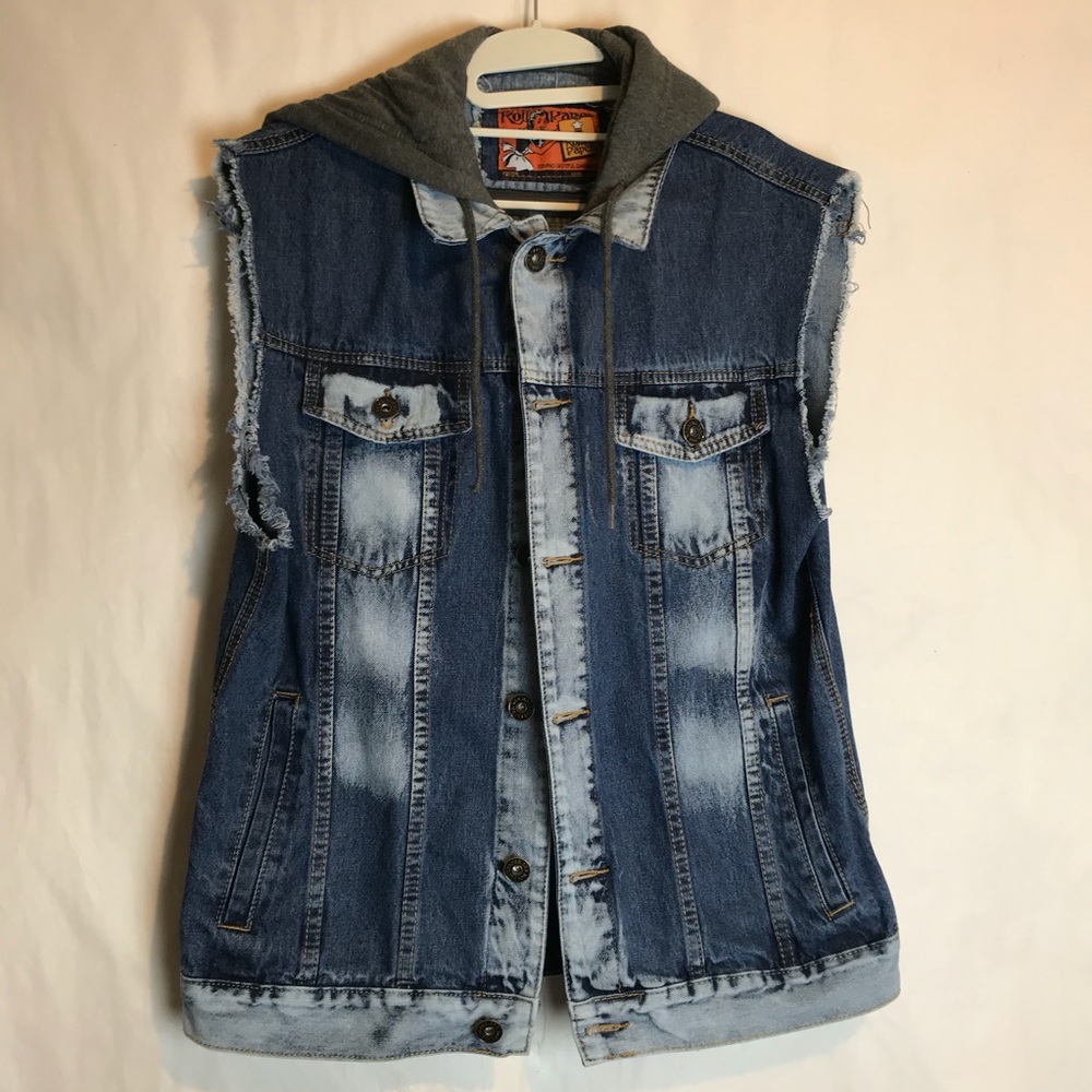 ROLLING PAPER HOODIE DISTRESSED  JACKET SIZE XL